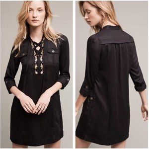 Anthro Holding Horses Embroidered Shift Dress - 0